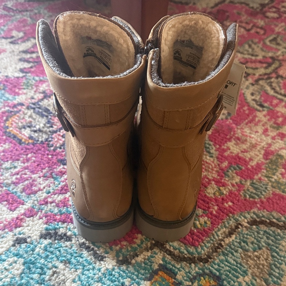 Kamik Tan Winter Combat Boots Lined - Picture 3 of 6